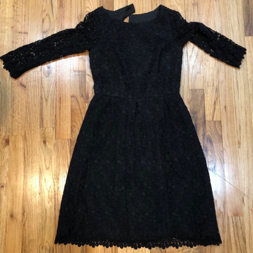 Jcrew black lace collection dress